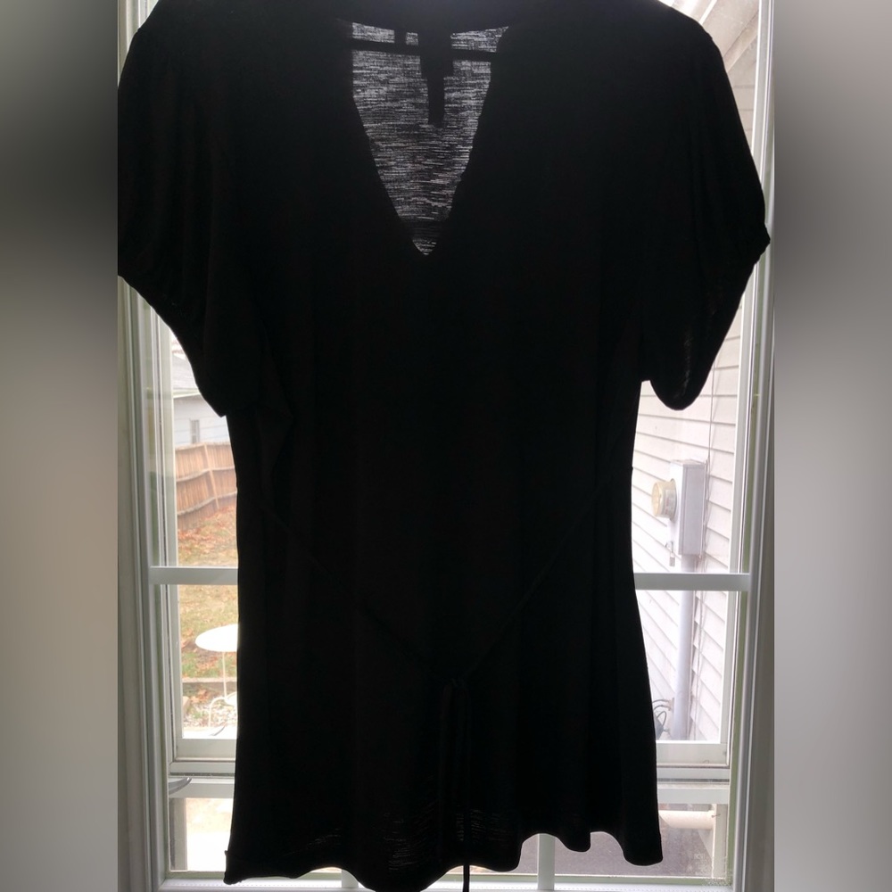 Black Top with Ruffle detail